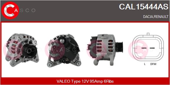 Alternatore - CAL15444AS CASCO