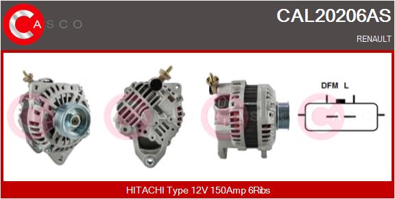 Alternator - CAL20206AS CASCO