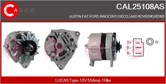 Alternator - CAL25108AS CASCO