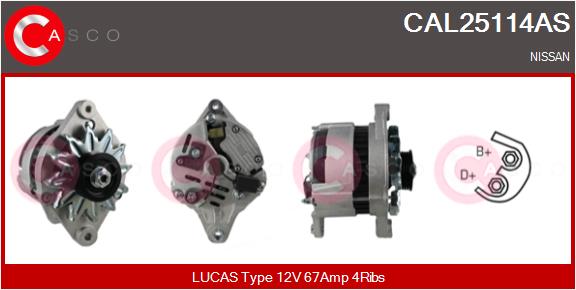 Alternator - CAL25114AS CASCO