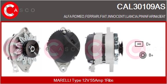 Alternator - CAL30109AS CASCO