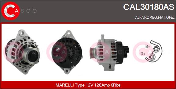 Alternator - CAL30180AS CASCO
