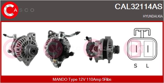Alternator - CAL32114AS CASCO