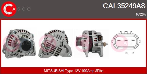 Alternator - CAL35249AS CASCO