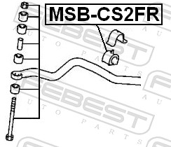 Stabiliser Mounting - MSB-CS2FR FEBEST