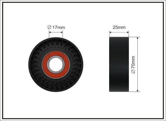 Tensioner Pulley, V-ribbed belt - 01-95 CAFFARO