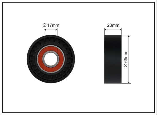 Tensioner Pulley, V-ribbed belt - 08-99 CAFFARO