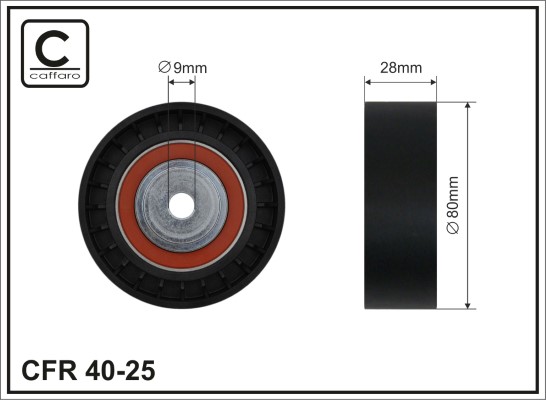 Galoppino/Guidacinghia, Cinghia Poly-V - 40-25 CAFFARO