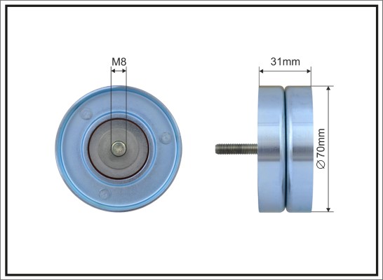 Deflection/Guide Pulley, V-ribbed belt - 500151 CAFFARO