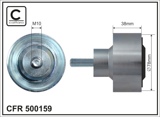 Deflection/Guide Pulley, V-ribbed belt - 500159 CAFFARO