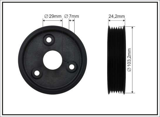 Pulley, power steering pump - 500322 CAFFARO