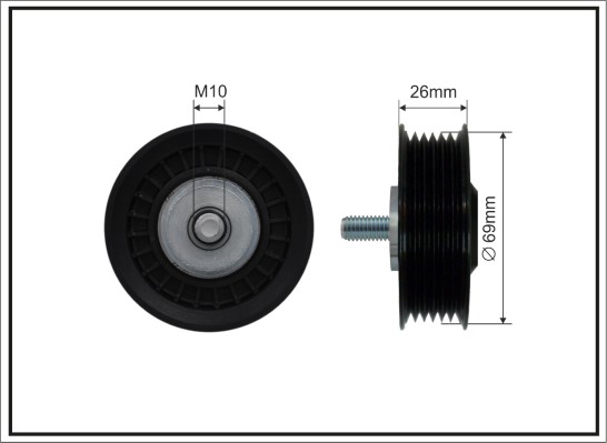 Deflection/Guide Pulley, V-ribbed belt - 84-04 CAFFARO