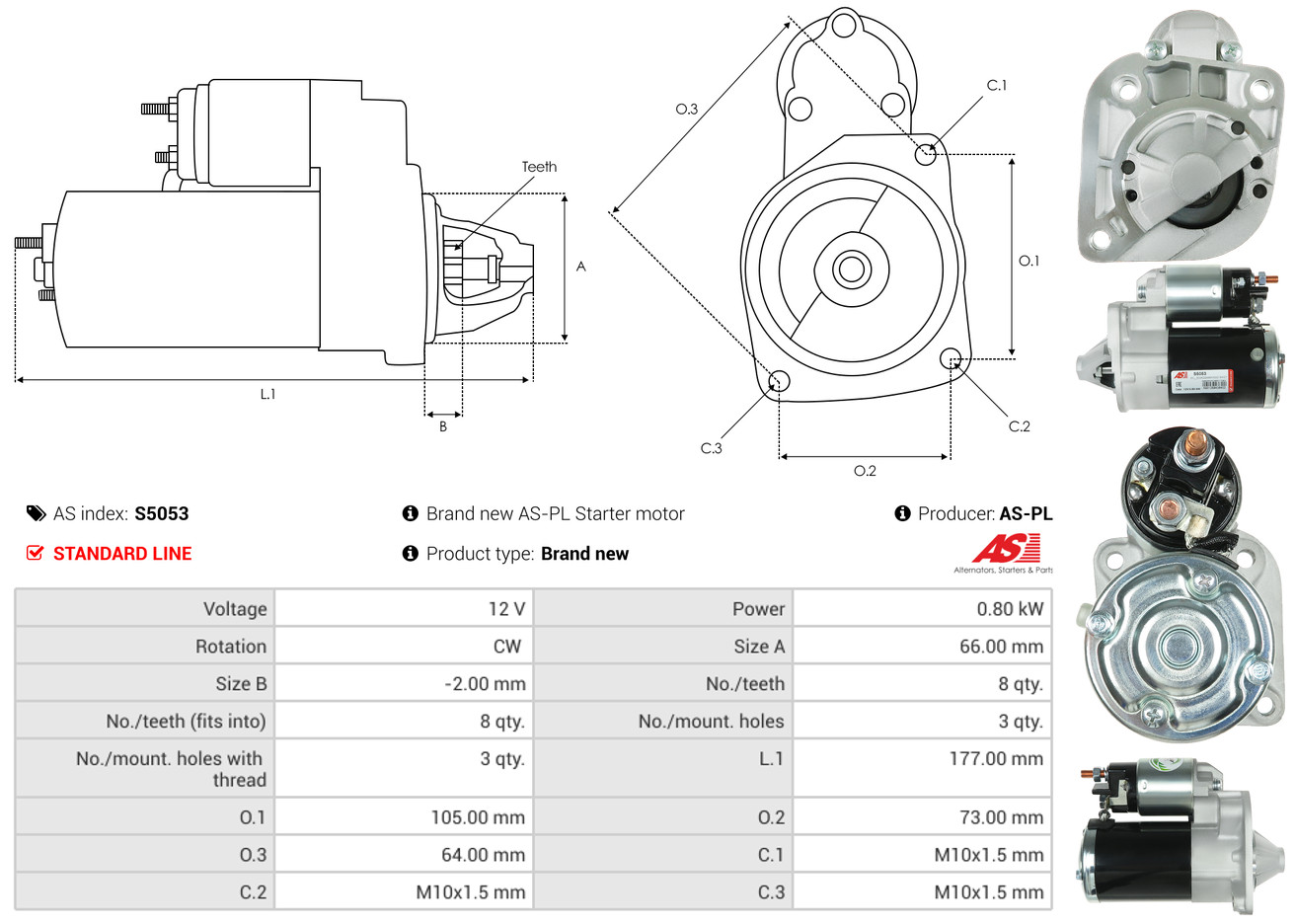 starteris - S5053 AS-PL