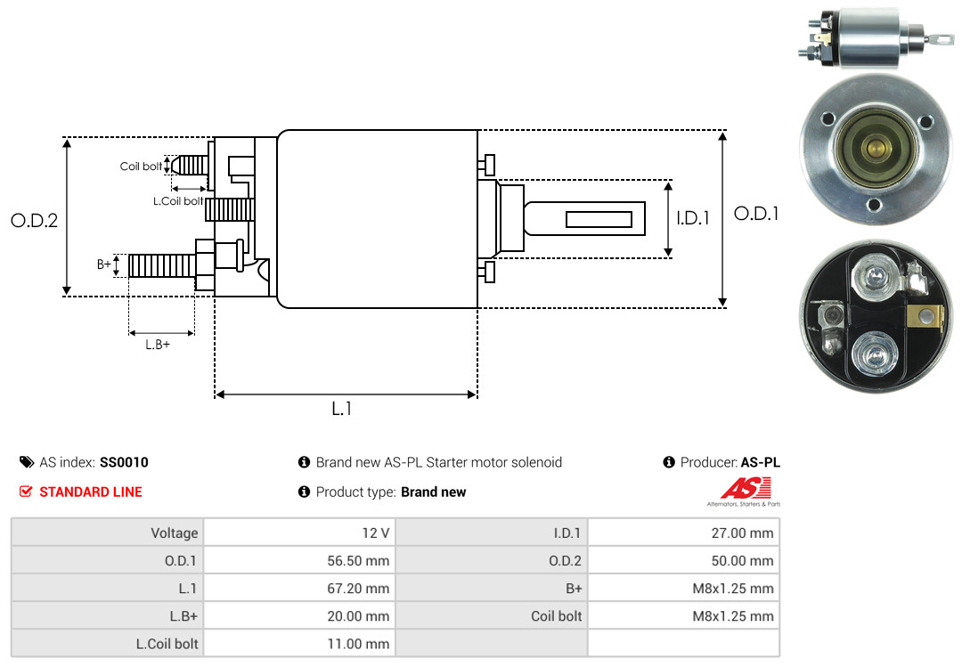 Motorino d'avviamento - S01005(SEG) AS-PL