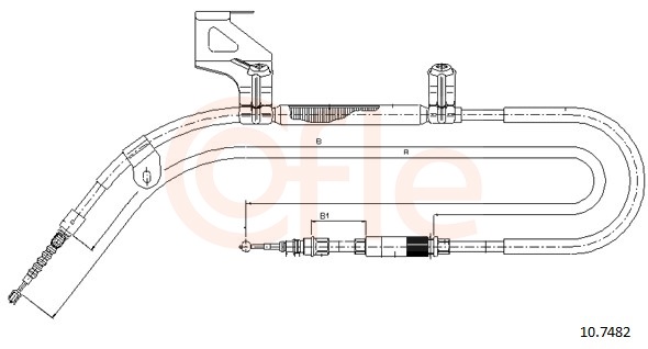 Cable, parking brake - 10.7482 COFLE