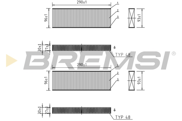filtras, salono oras - FC0071 BREMSI