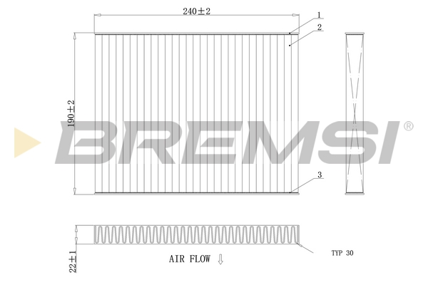 Filter, interior air - FC0081C BREMSI