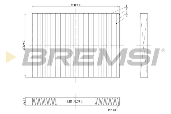 Filter, interior air - FC0084C BREMSI