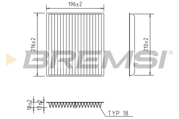 Filter, interior air - FC0089 BREMSI