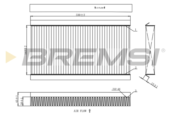 filtras, salono oras - FC0090 BREMSI