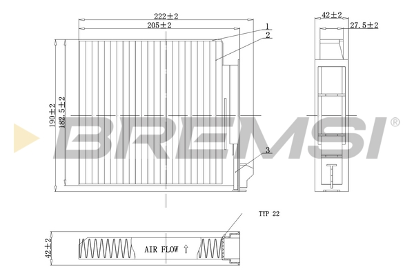 Filter, interior air - FC0093C BREMSI