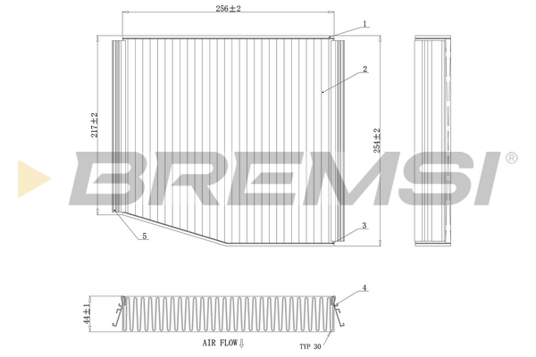 Filter, interior air - FC0106A BREMSI