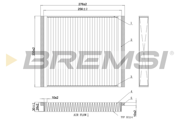 Filter, interior air - FC0107A BREMSI