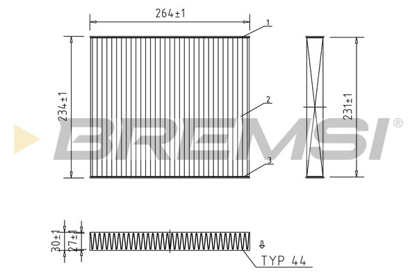 Filter, interior air - FC0107 BREMSI