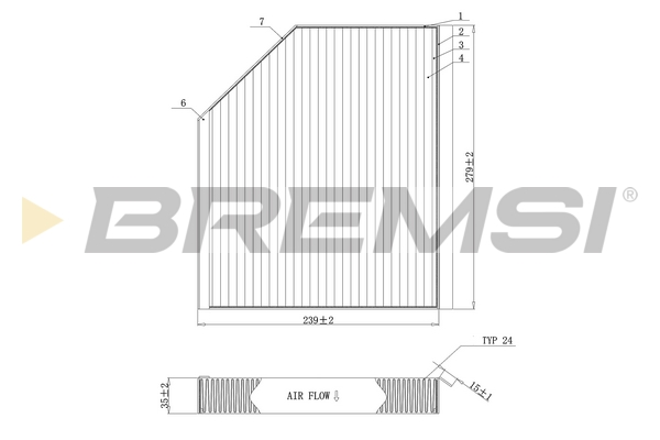 Filtro, Aria abitacolo - FC0406C BREMSI