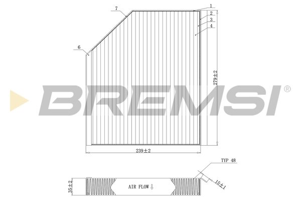 filtras, salono oras - FC0406 BREMSI