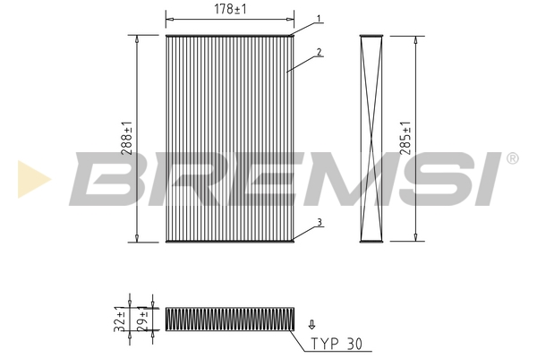 Filter, interior air - FC0414 BREMSI