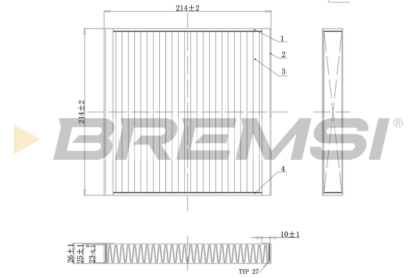 filtras, salono oras - FC0437C BREMSI