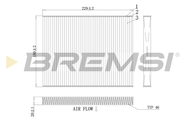 Filter, interior air - FC0443 BREMSI