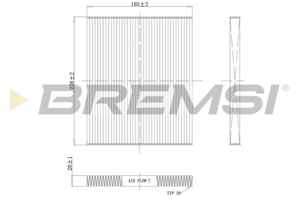 filtras, salono oras - FC0451 BREMSI