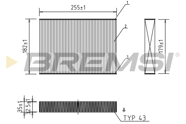 Filter, interior air - FC0462 BREMSI