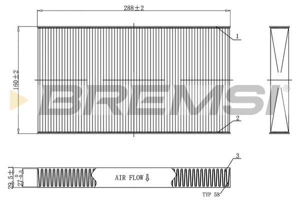 Filter, interior air - FC0477 BREMSI