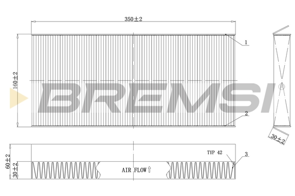 Filter, interior air - FC0480C BREMSI