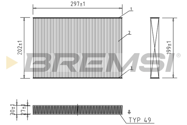 Filter, interior air - FC0484 BREMSI