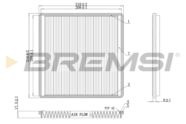 Filter, interior air - FC0500 BREMSI