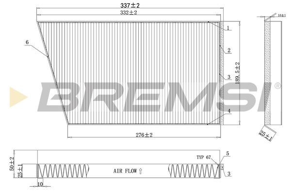 Filter, interior air - FC0502 BREMSI