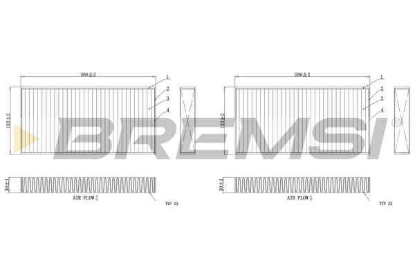 Filter, interior air - FC0859C BREMSI