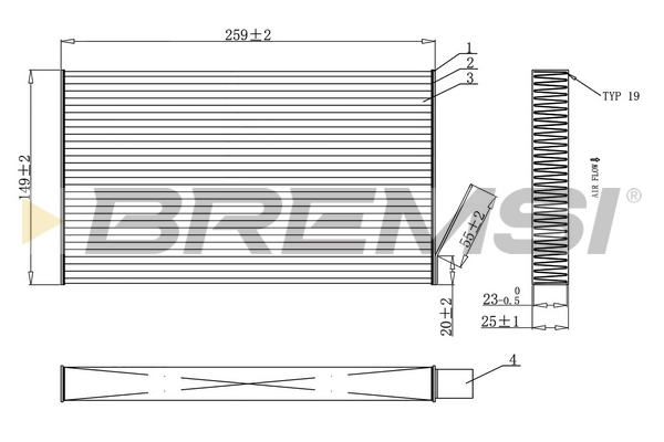 Filter, interior air - FC0865C BREMSI