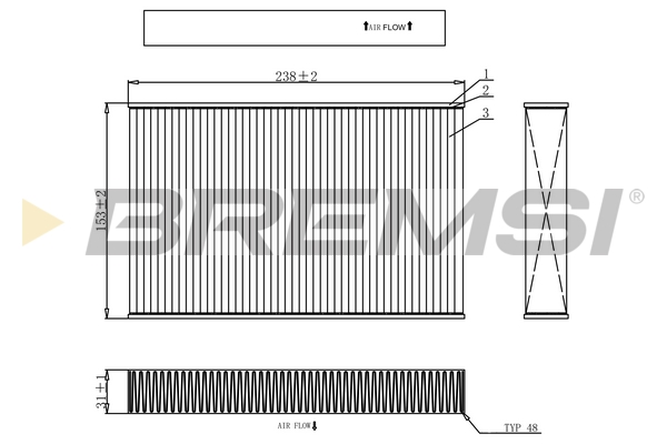 Filter, interior air - FC0885 BREMSI