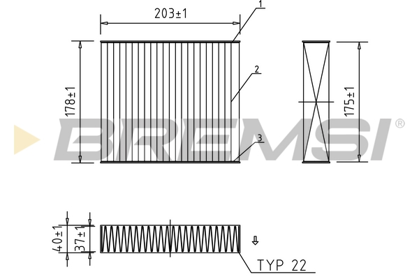Filter, interior air - FC0890C BREMSI