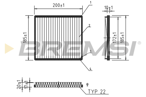 Filter, interior air - FC0894C BREMSI