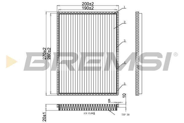 Filter, Innenraumluft - FC0901 BREMSI