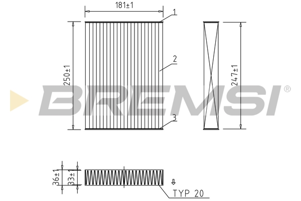 Filter, Innenraumluft - FC0927C BREMSI