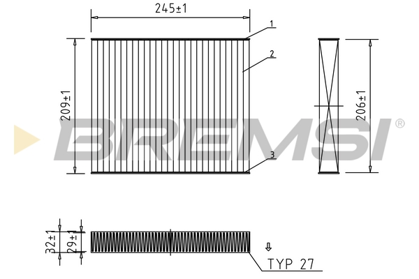 Filter, interior air - FC0931C BREMSI