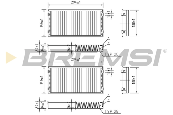 Filter, interior air - FC0948 BREMSI