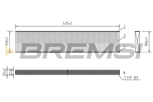 Filter, interior air - FC0960 BREMSI